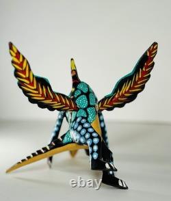 Authentic Manuel Jimenez Oaxacan Wood Carving Mythical Dragon Early 1980's
