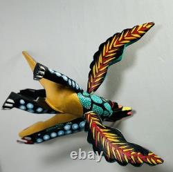 Authentic Manuel Jimenez Oaxacan Wood Carving Mythical Dragon Early 1980's