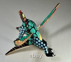 Authentic Manuel Jimenez Oaxacan Wood Carving Mythical Dragon Early 1980's