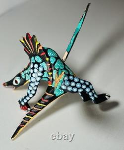 Authentic Manuel Jimenez Oaxacan Wood Carving Mythical Dragon Early 1980's