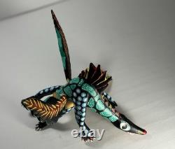 Authentic Manuel Jimenez Oaxacan Wood Carving Mythical Dragon Early 1980's