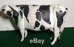 Awesome Hand Carved Folk Art Holstein Milk Cow Larry Koosed 2008