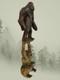 Bigfoot & Yeti Totem -my 12.75 Tall Hand Carved, Signed Fig's
