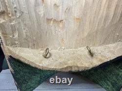 BORUCA MASK Hand Carved Wood Signed Birds And Frogs Read Discription Damage