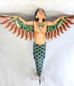 Bali Winged Flying Mermaid Mobile Spiritchaser Carved wood Balinese art 37