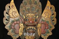 Barong Singa Mask Boma Hand Carved Wood Balinese Indonesian Folk art