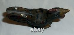 Beautiful 1993 Hand Carved and Painted Wood Folk Art Rooster By Jonathan Bastian