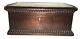 Beautiful 19th C American Walnut Folk Art Dovetail Document Box Hand Carved