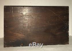 Beautiful 19th C American Walnut Folk Art Dovetail Document Box Hand Carved