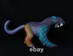 Beautiful Oaxacan Wood Carving Jaguar Alebrije. Mexican Folk Art