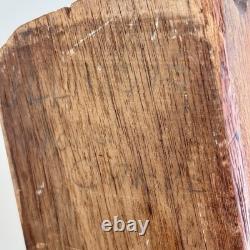 Beautiful Vintage Hand Carved Lion Folk Art Large 18 Wood Mahogany Sculpture