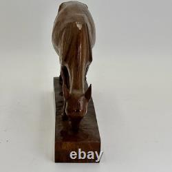 Beautiful Vintage Hand Carved Wood Mountain Goat Folk Art Large Sculpture