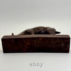 Beautiful Vintage Hand Carved Wood Mountain Goat Folk Art Large Sculpture