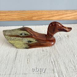 Beautifully Hand Carved Fence Post Duck by Tim Bergren at Rocky Mountain Rustic