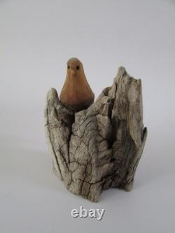 Ben Ortega New Mexico Folk Art Wood Carving Bird Sculpture