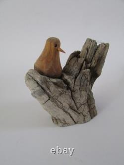Ben Ortega New Mexico Folk Art Wood Carving Bird Sculpture