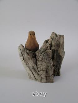 Ben Ortega New Mexico Folk Art Wood Carving Bird Sculpture
