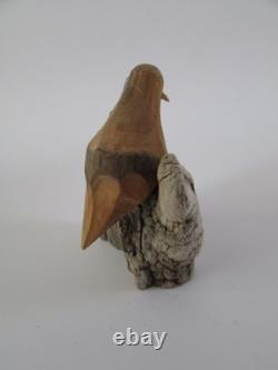 Ben Ortega New Mexico Folk Art Wood Carving Bird Sculpture