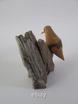 Ben Ortega New Mexico Folk Art Wood Carving Bird Sculpture