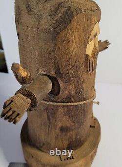 Ben Ortega St Francis Carved Wood Folk Art Figurine New Mexico 10 inch lot A