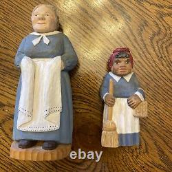 Beth Turk Hand Carved and Painted Folk Art Figurines Signed