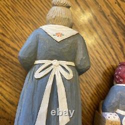 Beth Turk Hand Carved and Painted Folk Art Figurines Signed