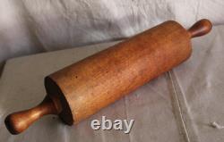 Big Antique Folk Art Handcrafted Clam Basket Wood Metal Carved Handle Cape Cod