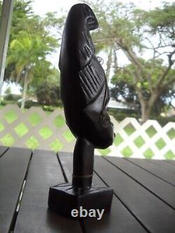 Black History Month 1970's Haitian / African Woman Hand Carved Wooden Bust