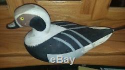 Bob Booth Very 1st Old Squaw Drake 1988 Carved Wood Folk Art Duck Decoy