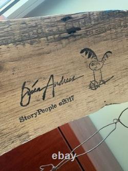 Brian Andreas Folk Wood Sculpture Story People Wall Art