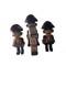 British Red Coat Revolutionary Soldier Horse Hand Carved Wooden Folk Art 3 Piece