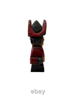 British Red Coat Revolutionary Soldier Horse Hand Carved Wooden Folk Art 3 Piece