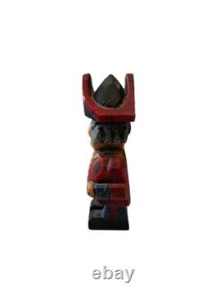 British Red Coat Revolutionary Soldier Horse Hand Carved Wooden Folk Art 3 Piece