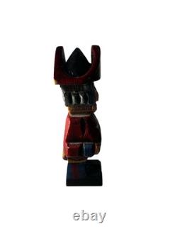 British Red Coat Revolutionary Soldier Horse Hand Carved Wooden Folk Art 3 Piece