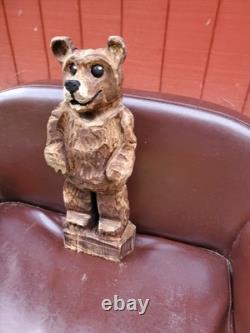 Brown Bear Cub Chainsaw Carving