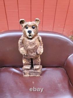 Brown Bear Cub Chainsaw Carving