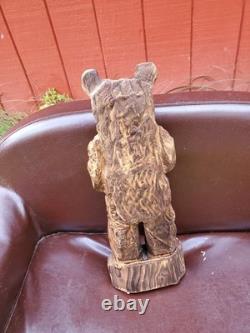 Brown Bear Cub Chainsaw Carving