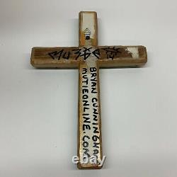 Bryan Cunningham LOTERIA Hand-Carved Painted Cross 2014 Contemporary Folk Art