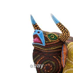Bull Alebrije Hand Carved Wooden Mexican Folk Art Sculpture Oaxaca Painted