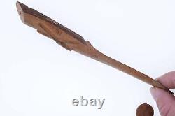 C1910 Lookout Mountain Tennessee Folk Art carved Pyrography Civil war rifles let