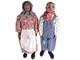 C1940 Hickory Nut Head Hand Carved American Folk Art Dolls