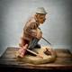 Carl Olof Trygg Swedish Folk Art Mid Century Modern Carved Wood Hobo Sculpture