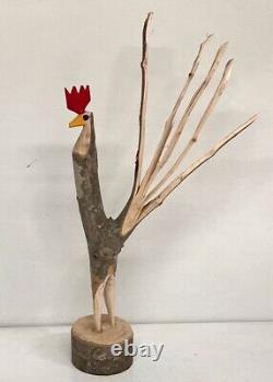 CARVED TREE LIMB ROOSTER by MINNIE ADKINS (#6)