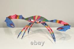 CRAB Alebrije Oaxacan Wood Carving Folk Art Oaxaca Mexico SIGNED