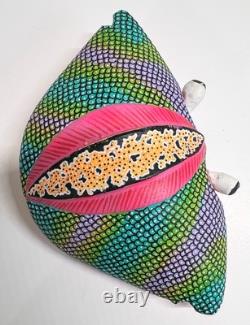 CRAB Alebrije Oaxacan Wood Carving Folk Art Oaxaca Mexico SIGNED