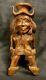 C-1900s French Brittany Carved Wood Folk Art Sculpture Breton Figure 14.5x7