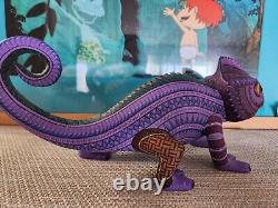 Camaleon Alebrije Hand Painted Oaxacan Wood Carving Folk Art Oaxaca Mexico