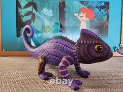 Camaleon Alebrije Hand Painted Oaxacan Wood Carving Folk Art Oaxaca Mexico