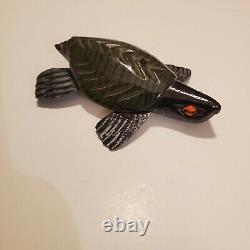 Carl Christiansen 01 Turtle Vintage Fish Decoy Lure Folk Art Wood Carving Nice