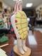 Carved Folk Art Draped Wood Sculpture/outsider Art Joe Mccuaig Like Ninja Turtle